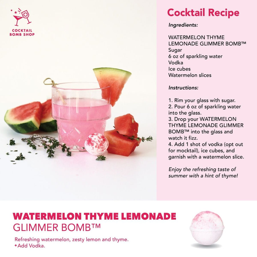 WATERMELON THYME LEMONADE - COCKTAIL BOMB